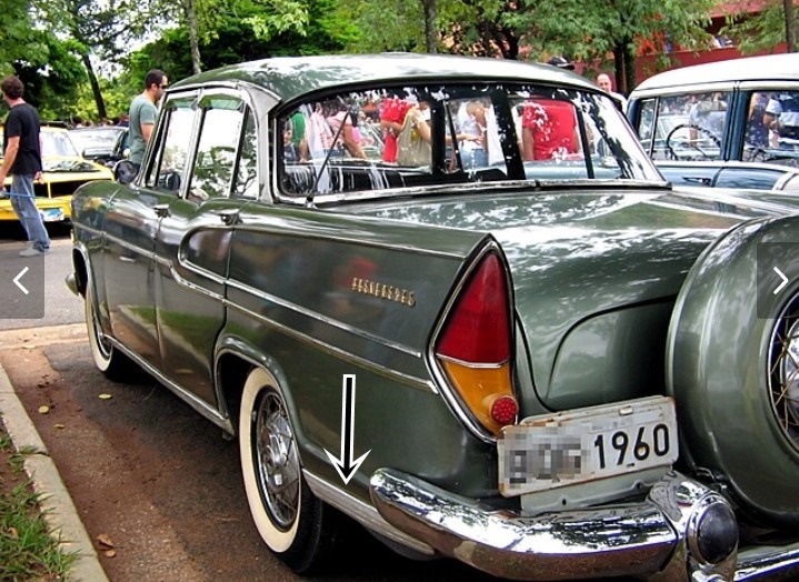 FRISOS CAIXA DE AR PARALAMA TRASEIRO SIMCA PRESIDENCE